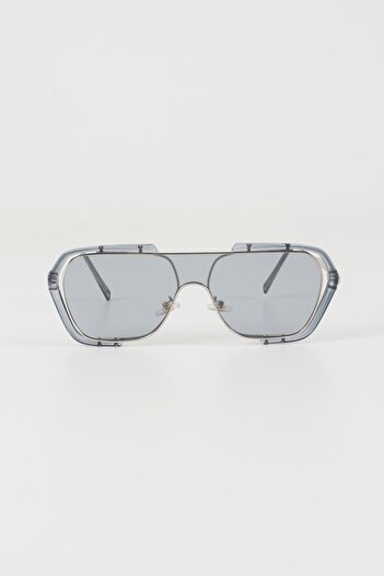 Kapin Wire Rectangular Sunglasses - Gray