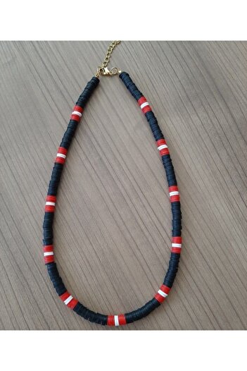 Stoneday Red Black White 3 Colors Design Fimo Necklace