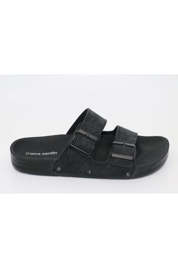 Pierre Cardin New Season Black Unisex / Ανδρικές ανατομικές μαλακές παντόφλες PC-7018