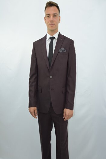 Presto Men's Classic Suit 6 Drop Claret Red-668-800