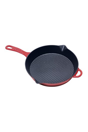 Sürel Red Iron Casting Honeycomb Pan 28 Cm