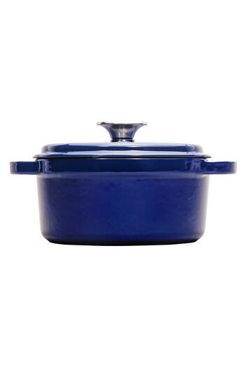 Sürel Aroma Lid Blue Round Cast Pot 20 Cm