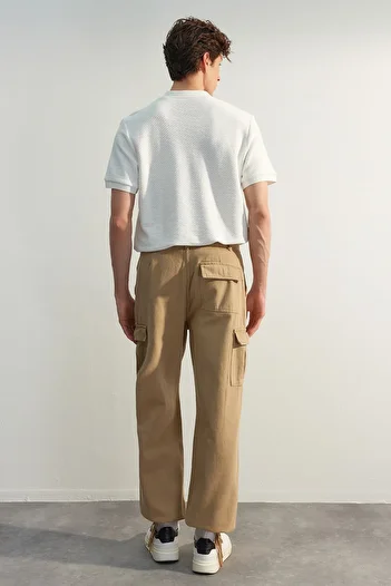 Trendyol Collection Limited Edition Mink Loose Fit Tie-Up Cargo Pants Tmnss23Pl00035
