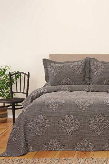 Karaca Home Amelie Double Bed Cover Set Black