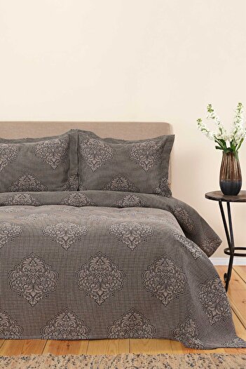 Karaca Home Amelie Double Bed Cover Set Black