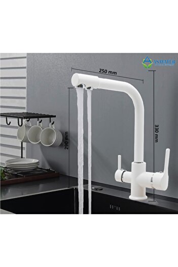 As Water Purifier Faucet 3 Way Hot-cold Mix Purifier White