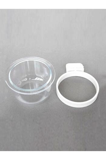 T-Pet White Plastic Clamp Non-Tunnel Food Bowl