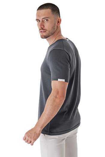 CHUBA Men's Leo Regular Fit Knitwear T-shirt Smoke 23s2003