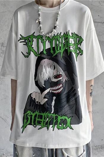 Köstebek Anime Tokyo Ghoul Kaneki Ken White Unisex T-shirt