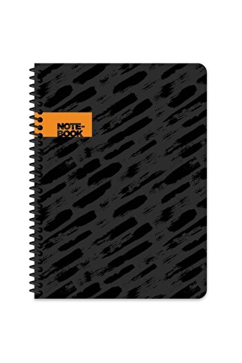 KESKİN COLOR 16x22 Cm 80 Sheets Unlined Flexible Cardboard Cover Ring Notebook 60 Grams White Page