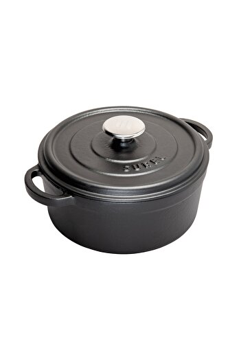 Sürel 24 cm Black Aroma Lid Round Deep Pot