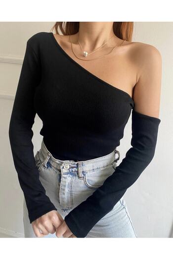 laughs Women's False Sleeve One-Shoulder Low-cut Camisole Blouse Blz77888