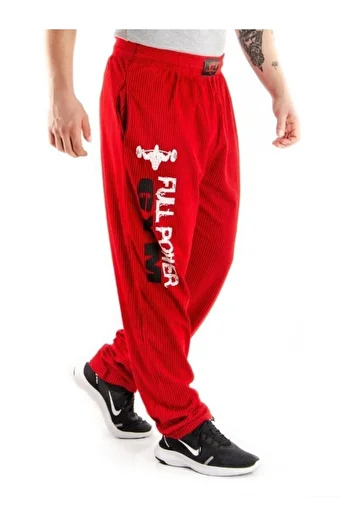 Full power Gym Bottom Sports Tracksuit Red (Striped)