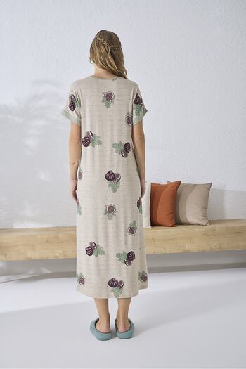 Sevim 14439 Women's Short Sleeve Long Dress