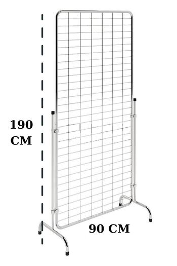 Manken İstanbul Krom Tel Pano Standı 90x190 Cm -80 Adet Kanca Bijuteri Standı Çorap Standı Telefon Standı
