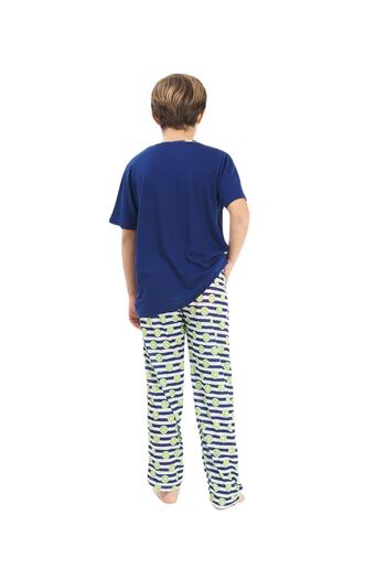 Yeni İnci Short Sleeve Boy's Pajama Set Pocket340