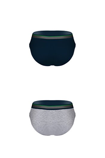 darkzone Men's 2 Pack Cotton Flexible Slip Briefs