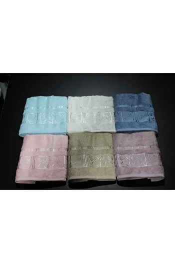 Onur 50 X 90 Bamboo Hand Face Towel 6 Pieces Boxed