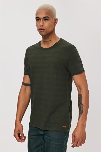 Lee Cooper Ανδρικό T-shit Khaki 232 cm 242060 Baınes