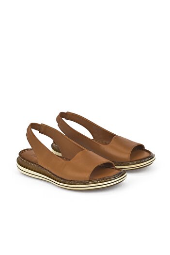 Ziya Genuine Leather Women's Sandals - Tan 1411008 z016