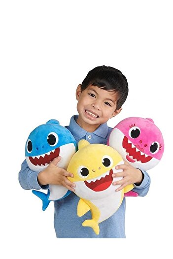 Schulzz Baby Shark Uyumlu Daddy Shark Ithal Müzikli Oyuncak Peluş 30 Cm