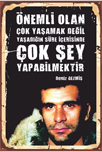 Hayat Poster Deniz Gezmiş Devrim Retro Ahşap Poster