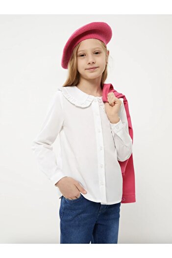 LC Waikiki Lcw Kids Baby Collar Basic Long Sleeve Girl's Shirt
