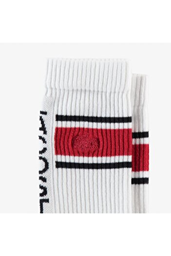 Lacoste Șosete albe pentru bărbați cu blocuri de culoare