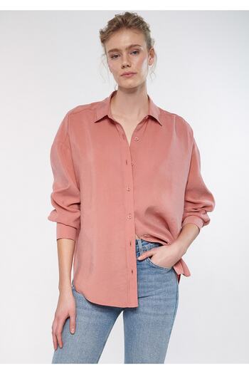 Mavi Lux Touch Pink Modal Shirt Boyfriend 122854-71069
