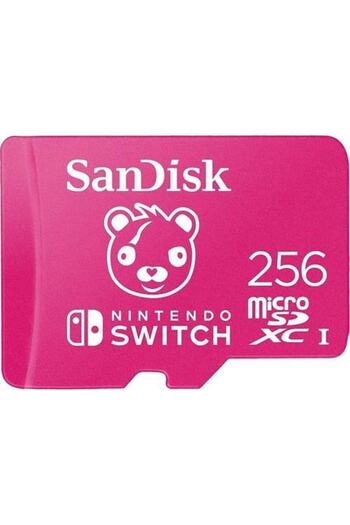 SanDisk نينتندو سويتش 256 جيجابايت Microsdxc - 100 ميجابايت/ثانية بطاقة ذاكرة فورتنايت Sdsqxao-256g-gn6zg