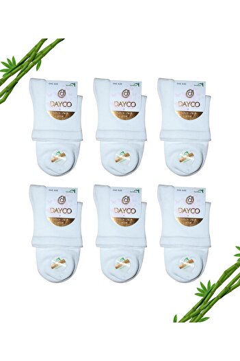 DAYCO Premium Seamless Women's Half Cone Bamboo Socks 6 Pack - 357-byz