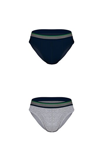 darkzone Men's 2 Pack Cotton Flexible Slip Briefs