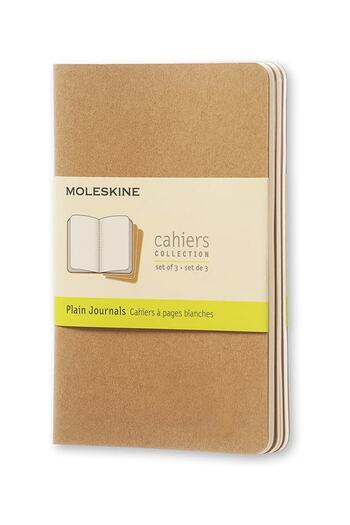 Moleskine Cahier Pocket 3-Piece Unlined Notepad, 9x14cm