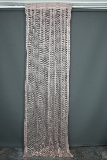 AKÇA TEKSTİL Large Diamond Model Powder Color Single Wing Pleated Background Curtain 75*260 Cm
