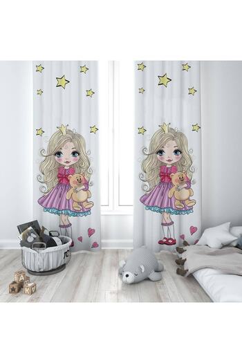 instababyrooms Children's Room Digital Printed 135x260cm Single Wing Background Curtain Model 00154