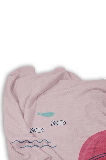 HOMESSA Mermaid Patterned Single Pique (with Pillow Case)