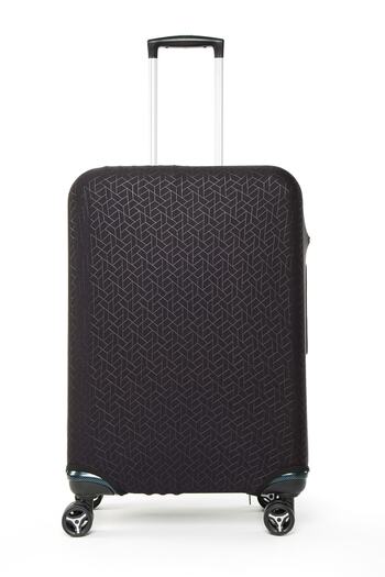 BAGzy Frozen Patterned Black Medium Size Luggage Cover