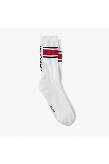 Lacoste Șosete albe pentru bărbați cu blocuri de culoare