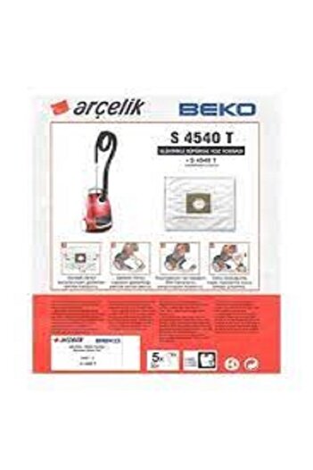 Arçelik 4540 Μοντέλο Συνθετική Σακούλα Σκόνης Ηλεκτρικής σκούπας - Μέγεθος 20x20, Ποσότητα 30