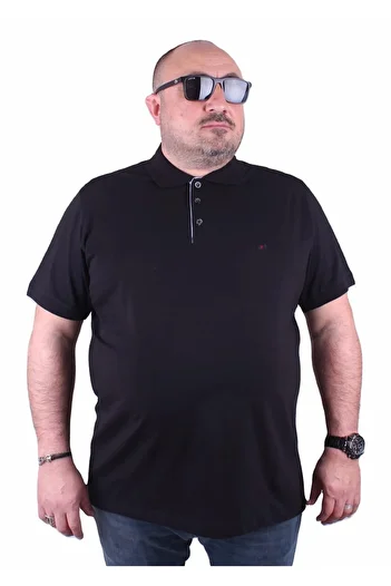 MocGrande Large Size Men's Polo T-Shirt Classic 23403 Black