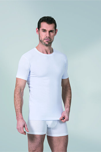 Namaldı Men's Zero Crew Neck Premier Fabric Undershirt Athlete 181 Black