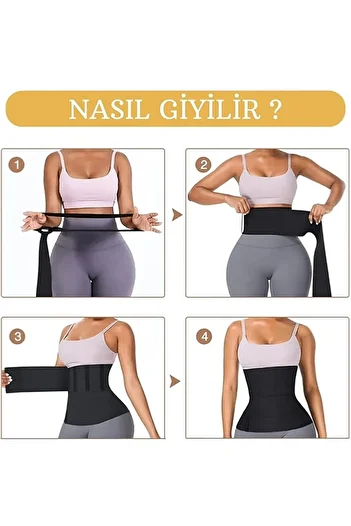 SAUNA SUIT Waist Slimmer Body Shaper Hourglass Appearance 4 Meters Unisex Wrap Waist Corset