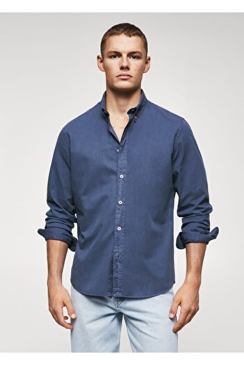MANGO Man Βαμβακερό Slim Fit πουκάμισο