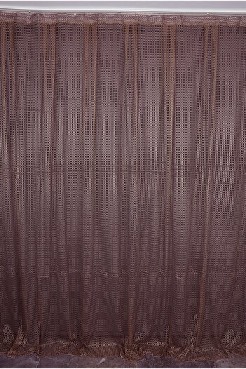 AKÇA TEKSTİL Orchid Model Dark Mink Color Single Wing Ready Planted Pleated Background Curtain 300*260 Cm