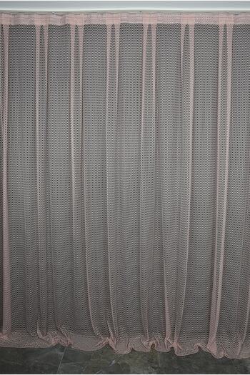 AKÇA TEKSTİL Orchid Powder Color Single Wing Ready Planted Pleated Background Curtain 300*260 Cm
