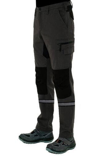 Şensel Світловідбиваючі робочі штани, сіро-чорні -54e6282-workwear