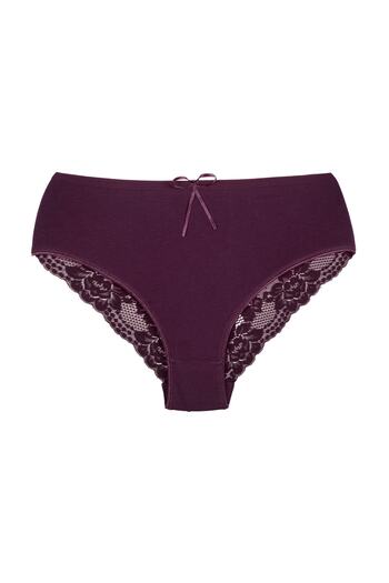Zena 5-Piece Cotton Lace Back Plus Size Women's Panties