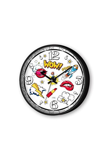 The Mia Popart Glass Wall Clock 30 cm Dvs131