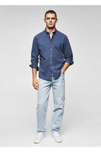 MANGO Man Βαμβακερό Slim Fit πουκάμισο