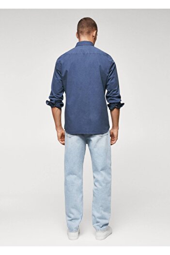 MANGO Man Βαμβακερό Slim Fit πουκάμισο